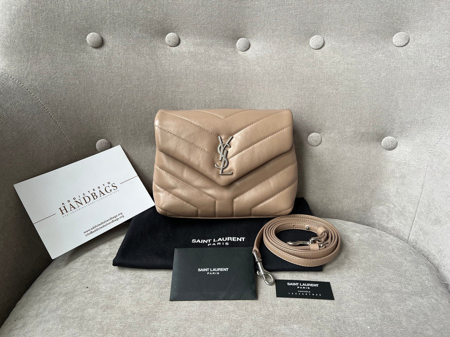 Yves Saint Laurent (YSL) Beige Toy Lou Lou