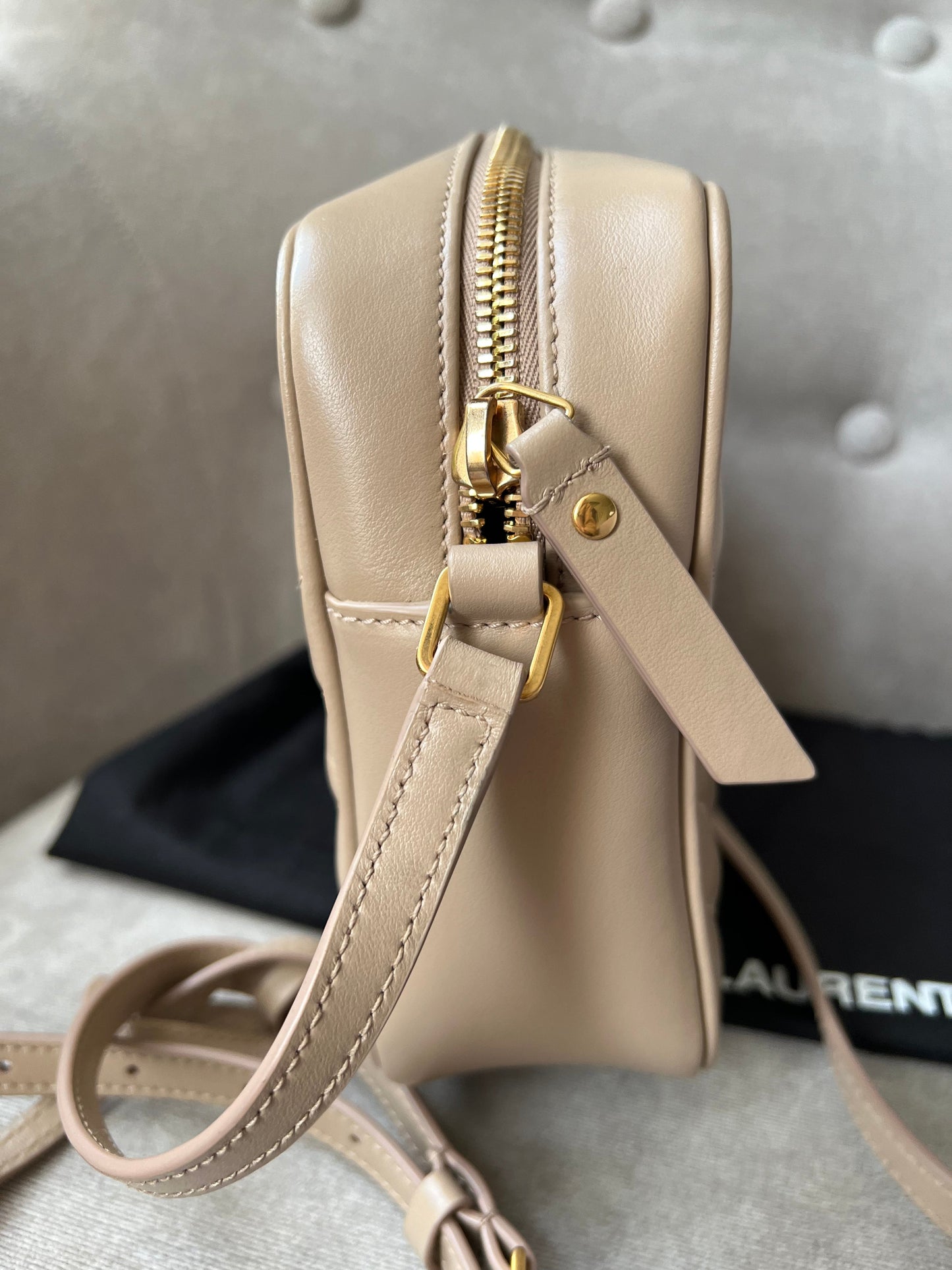 Yves Saint Laurent (YSL) Beige Lou Camera Bag