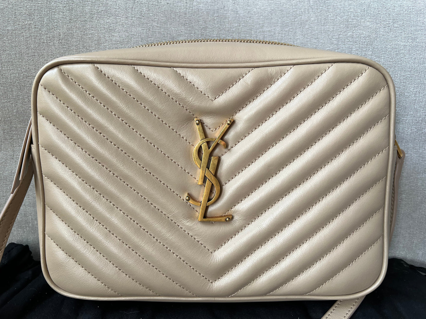 Yves Saint Laurent (YSL) Beige Lou Camera Bag