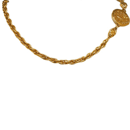 CHANEL CC Medallion Necklace Costume Necklace