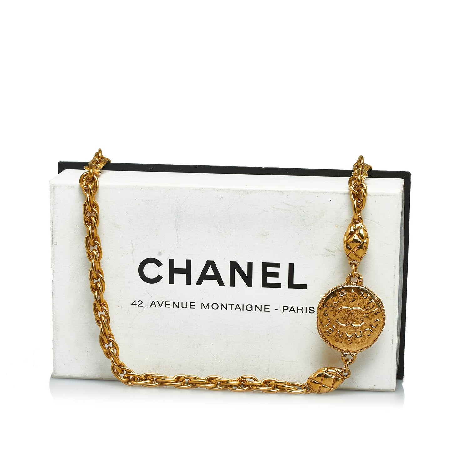 CHANEL CC Medallion Necklace Costume Necklace