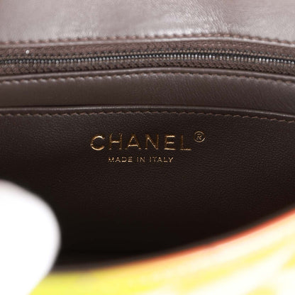 Chanel "Senegal Collection" Sunset Patent Leather Mini Classic Flap Bag Light Gold Hardware