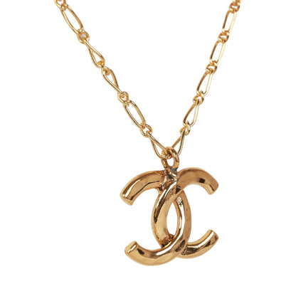 Chanel Vintage Gold CC Logo Pendant Necklace