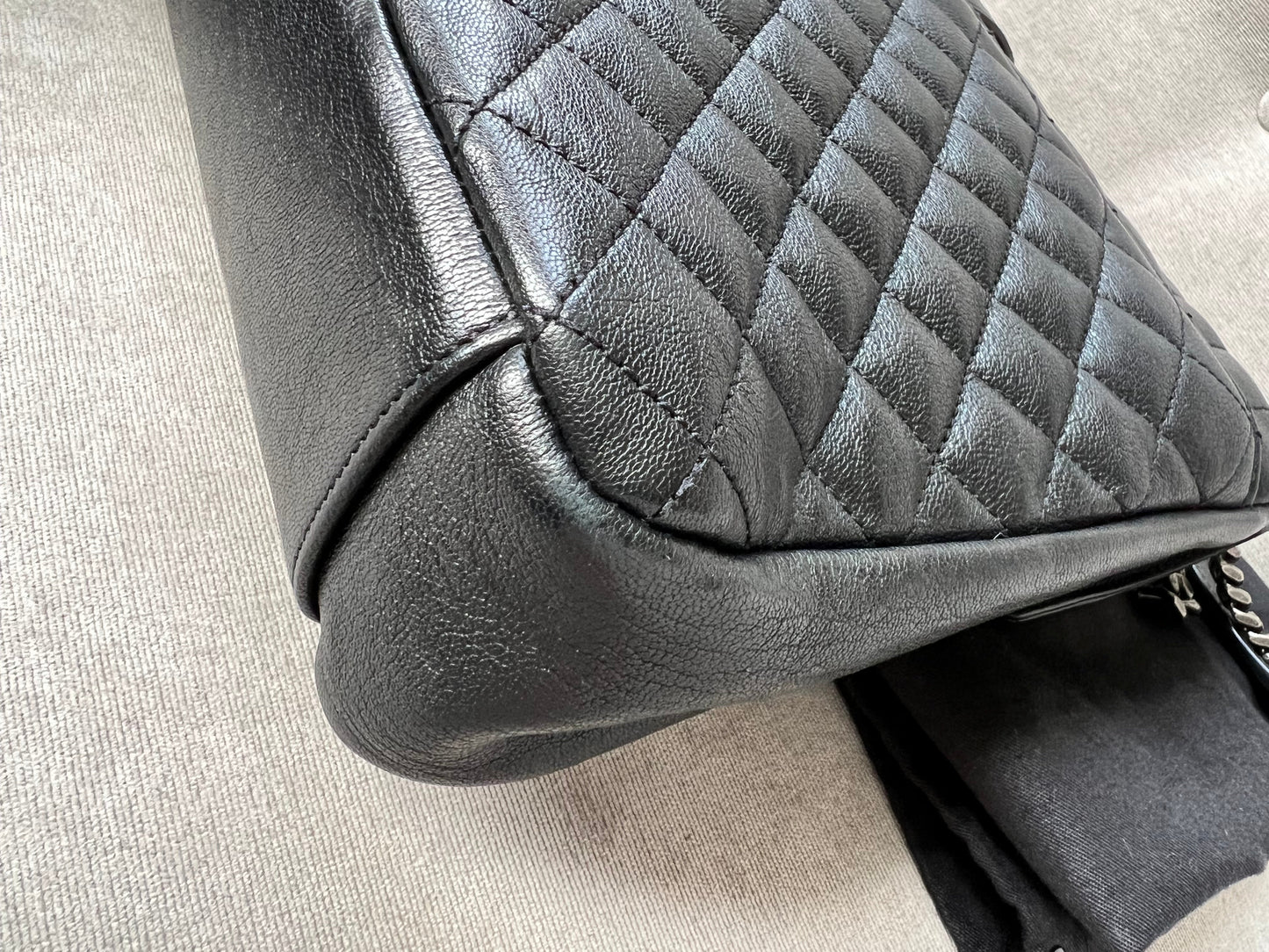 Yves Saint Laurent (YSL) Large Black Lambskin College