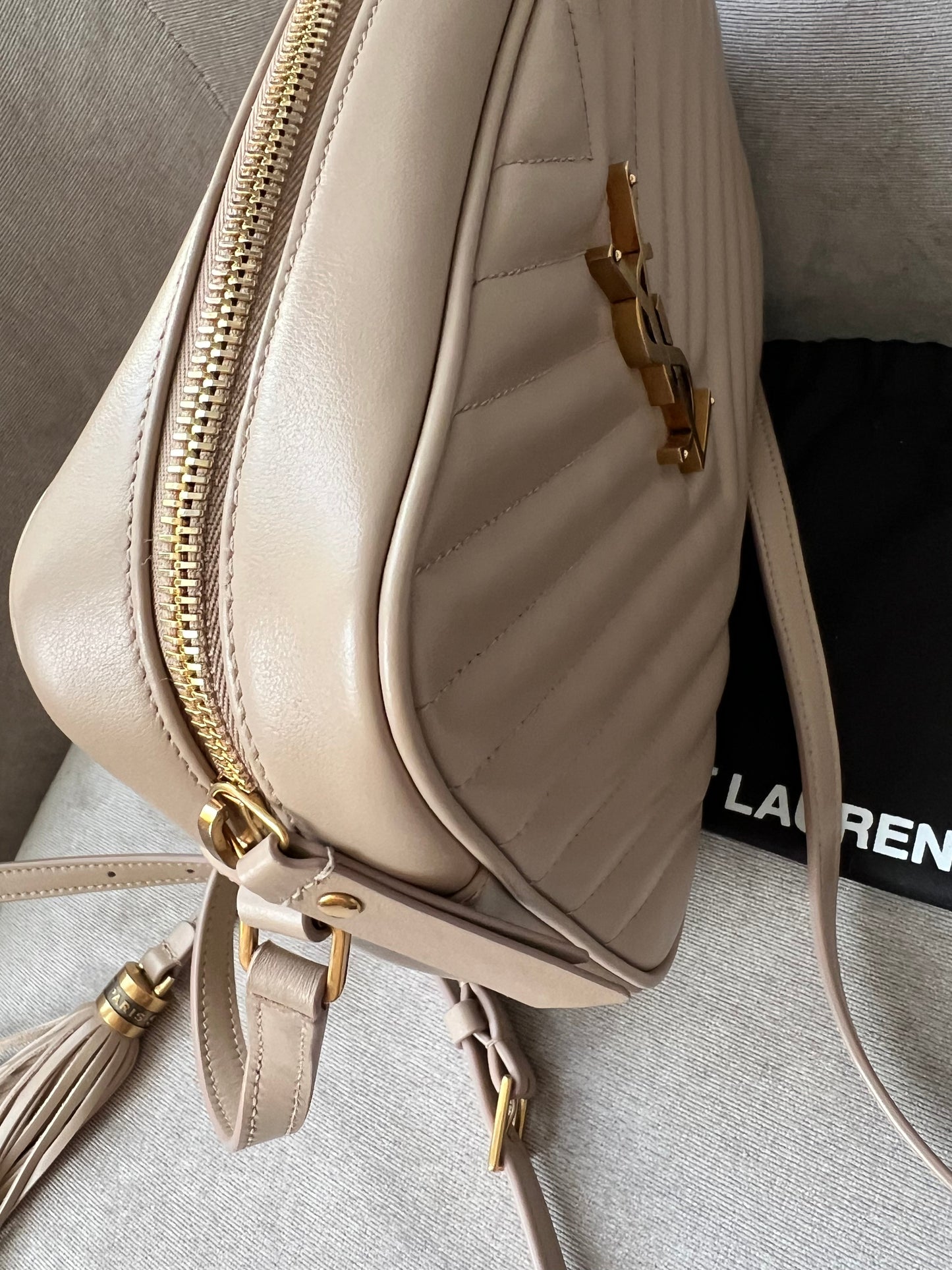 Yves Saint Laurent (YSL) Beige Lou Camera Bag