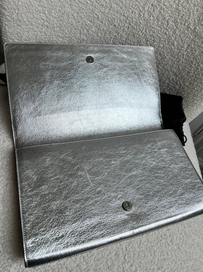 Yves Saint Laurent (YSL) Silver Belle de Jour Clutch