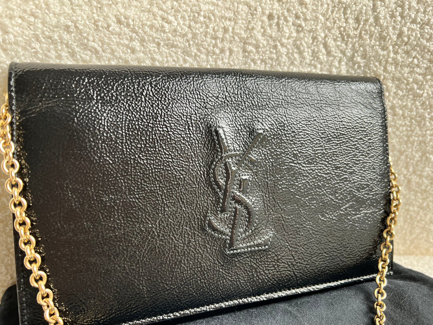 Yves Saint Laurent (YSL) Black Belle de Jour Chain Wallet