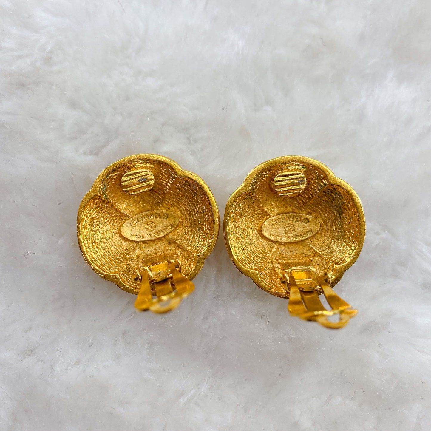 CHANEL vintage gold earrings