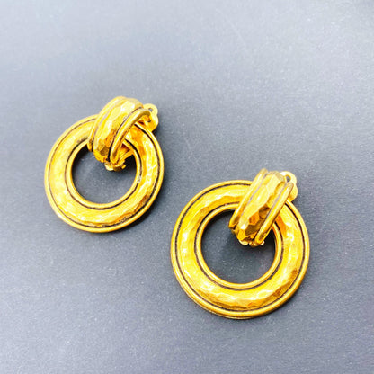 Chanel golden earrings