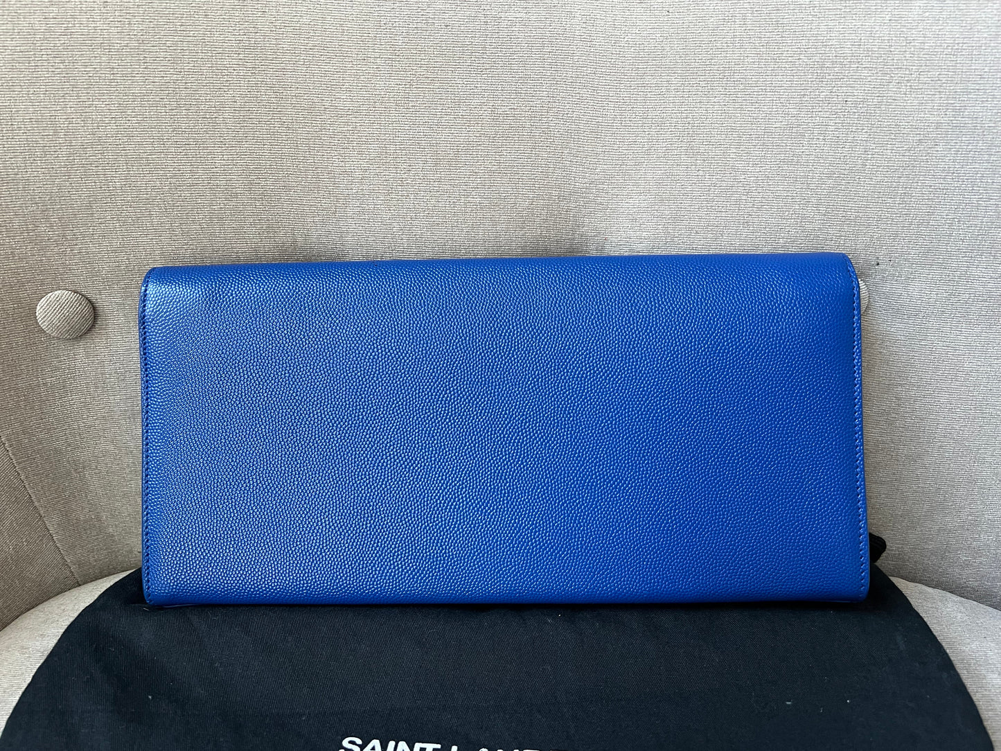 Yves Saint Laurent (YSL) Blue Cassandre Clutch