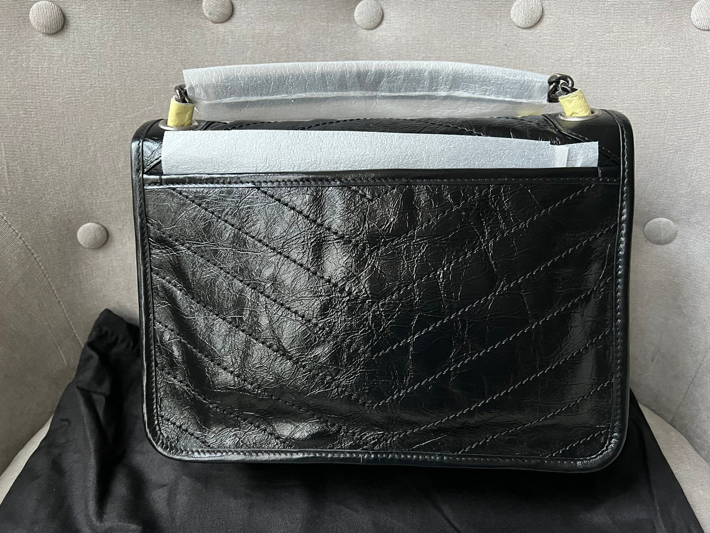 Yves Saint Laurent (YSL) Black Medium Niki Chain Bag