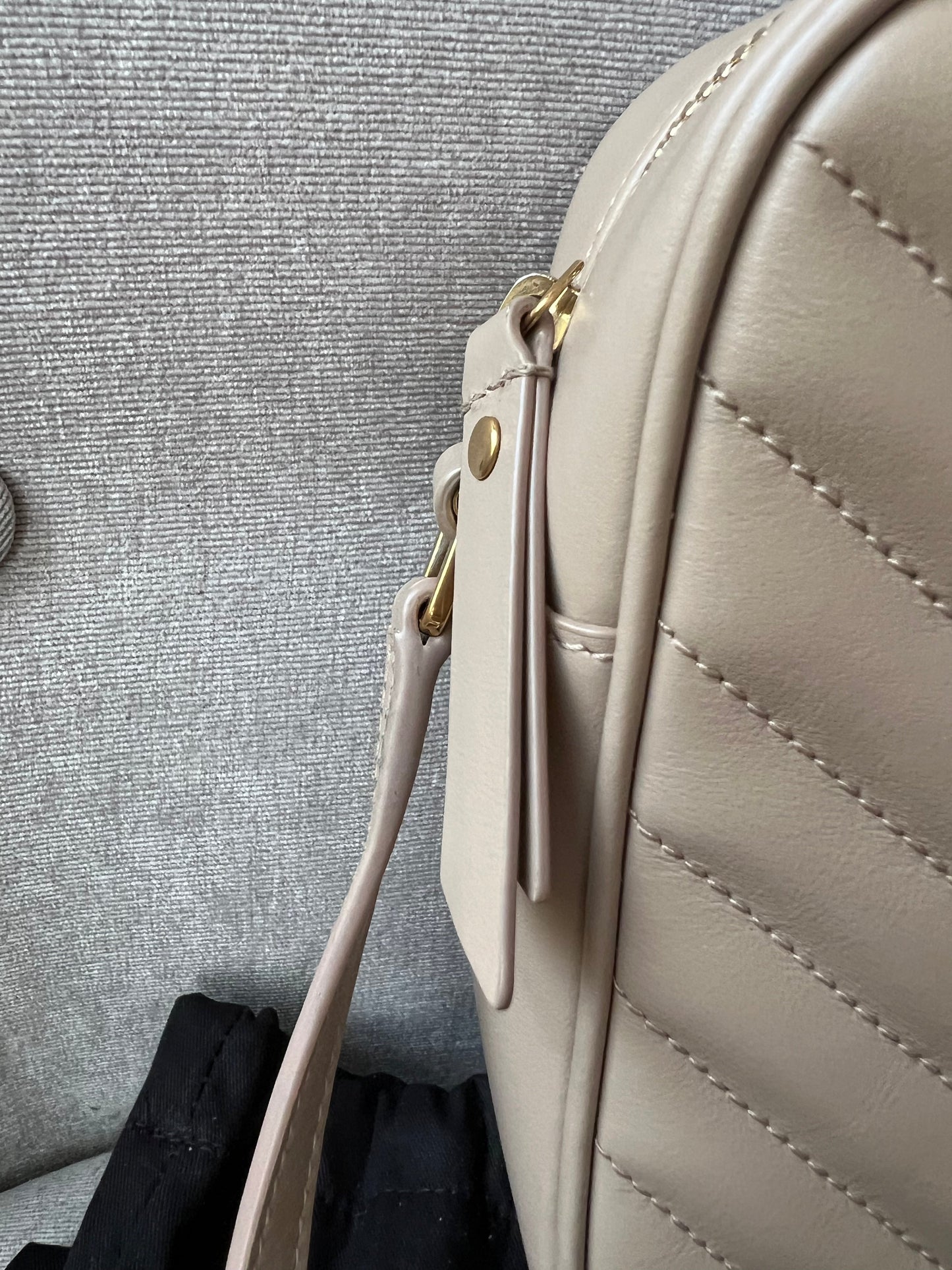 Yves Saint Laurent (YSL) Beige Lou Camera Bag