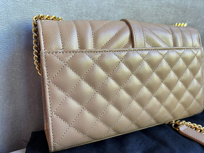 Yves Saint Laurent (YSL) Beige Small Envelope Bag