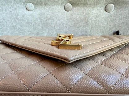 Yves Saint Laurent (YSL) Beige Small Envelope Bag