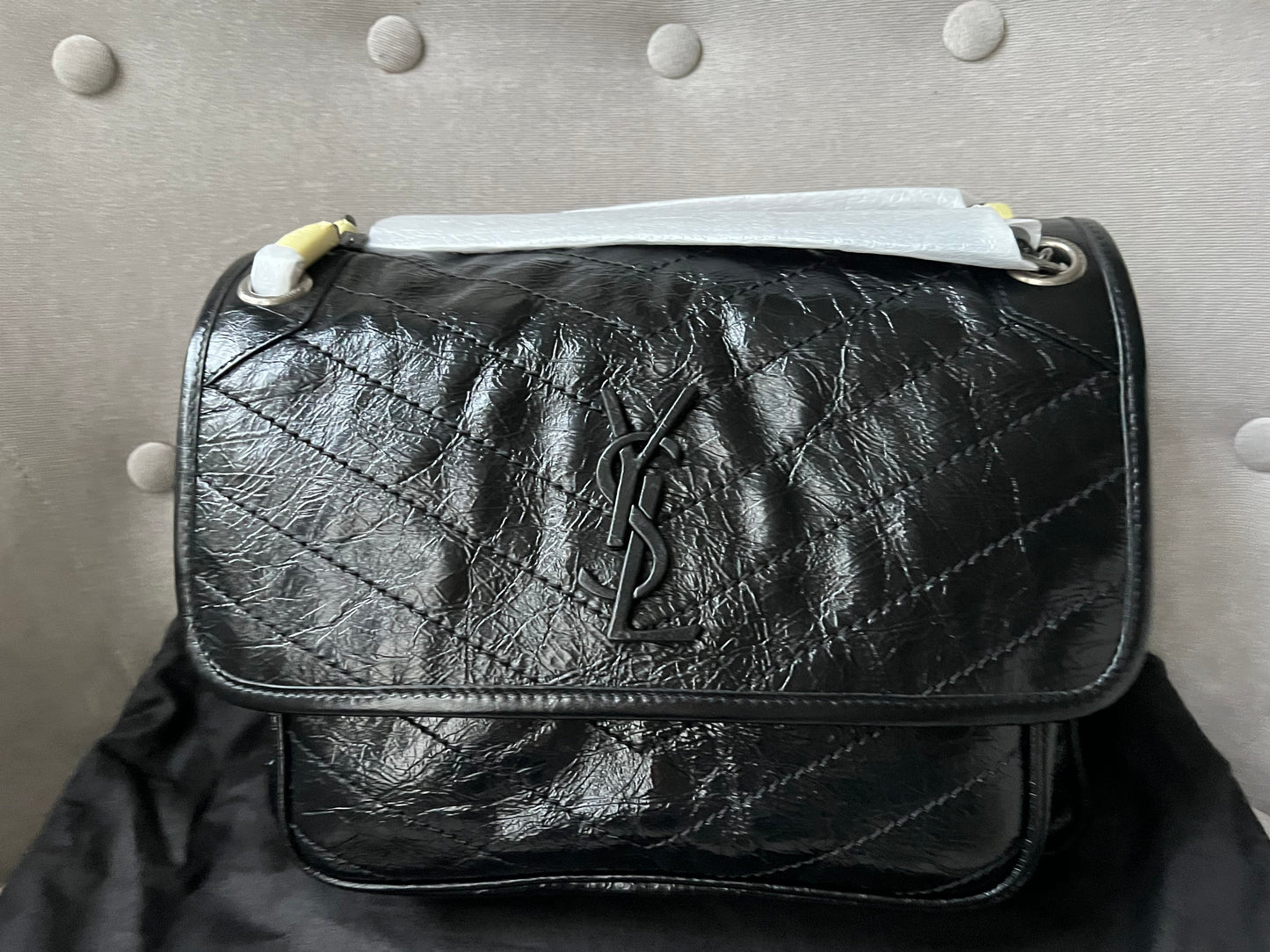 Yves Saint Laurent (YSL) Black Medium Niki Chain Bag