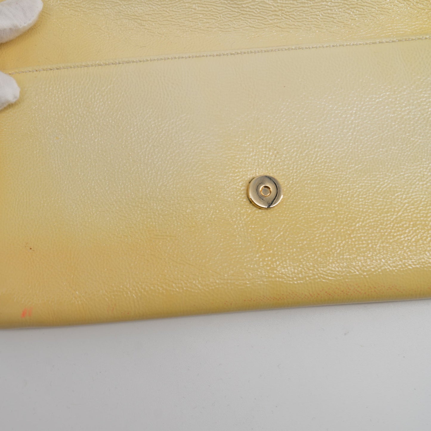 Yves Saint Laurent yellow leather clutch TWS pop