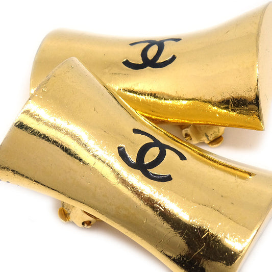 CHANEL 1991 Earrings Clip-On Gold 80476