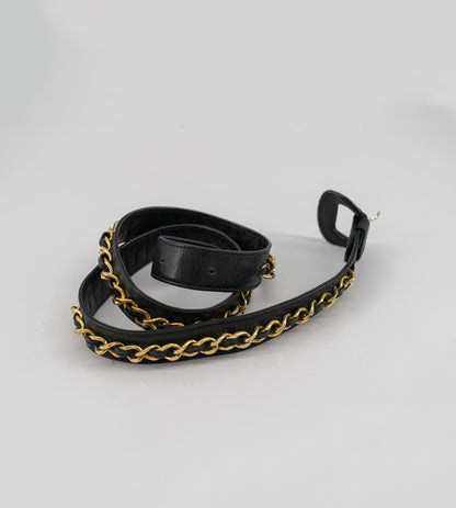 Chanel Black Gold Bag Bum bag Belt