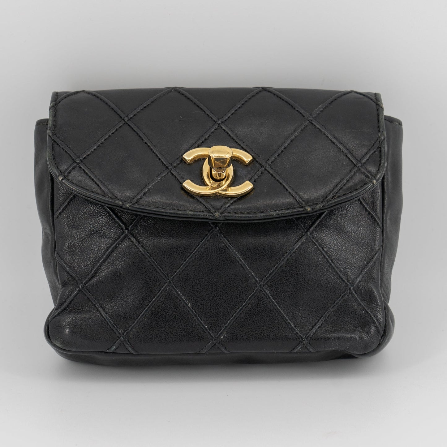 Chanel Black Gold Bag Bum bag Belt