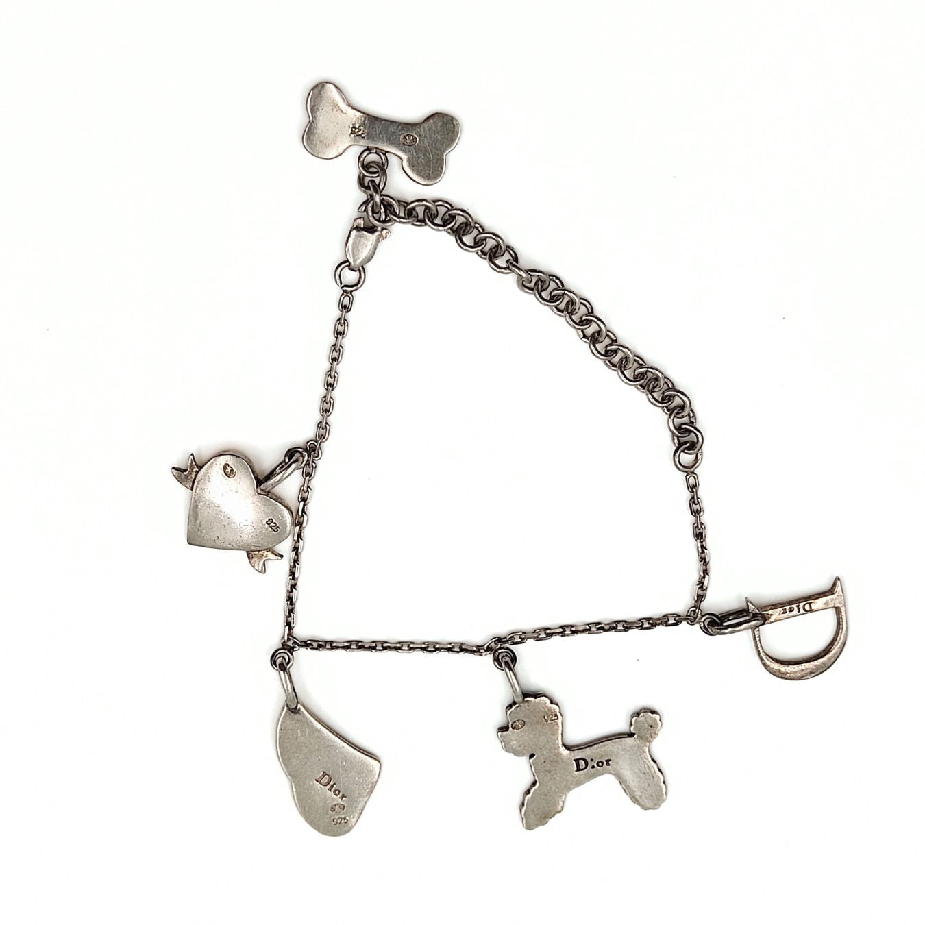 DIOR women's bracelet in silver with pendants