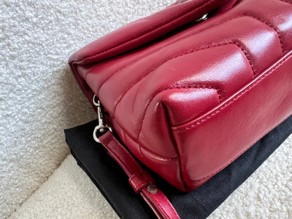 Yves Saint Laurent (YSL) Red Toy Lou Lou with Silver Hardware