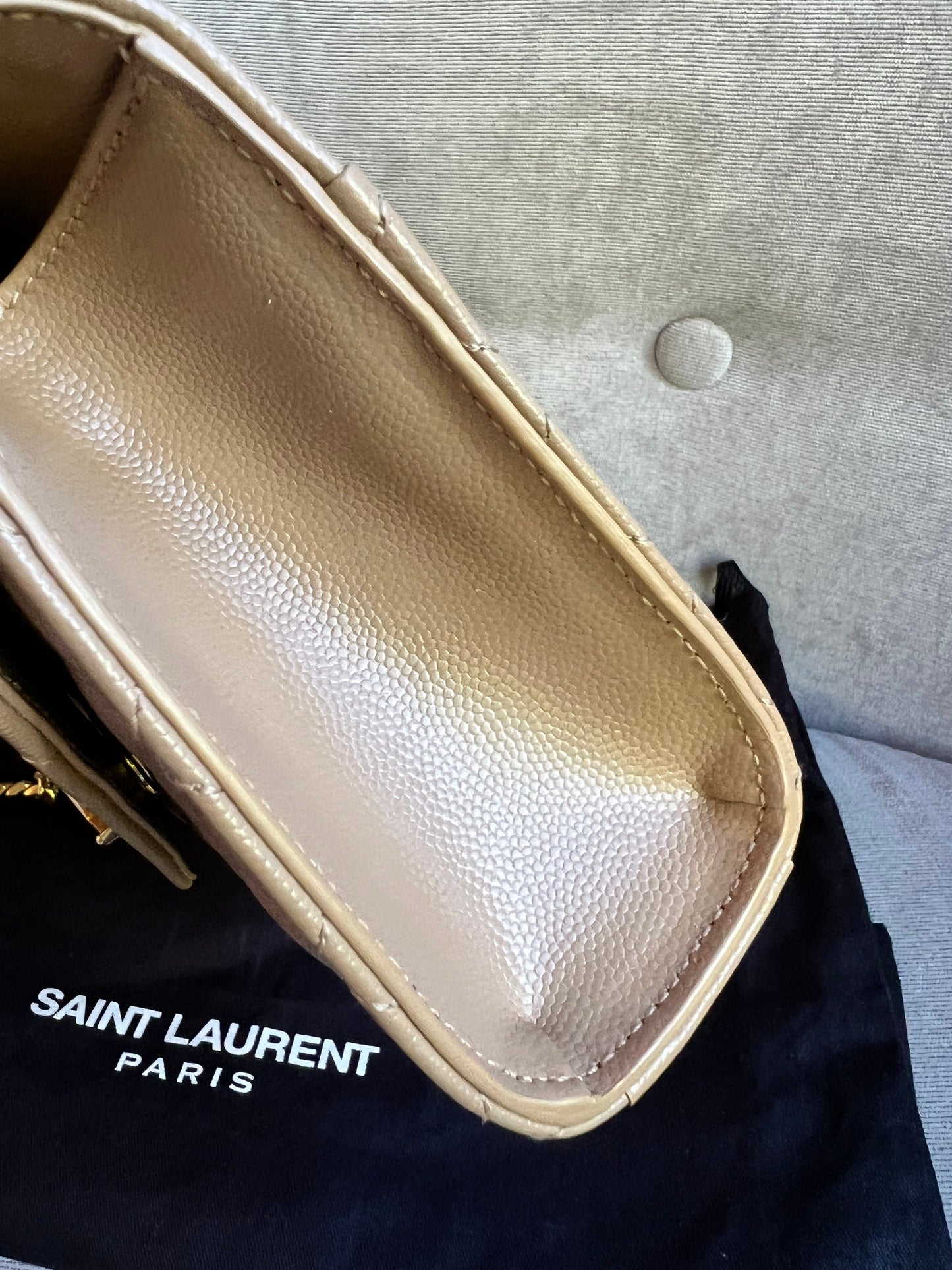 Yves Saint Laurent (YSL) Beige Small Envelope Bag