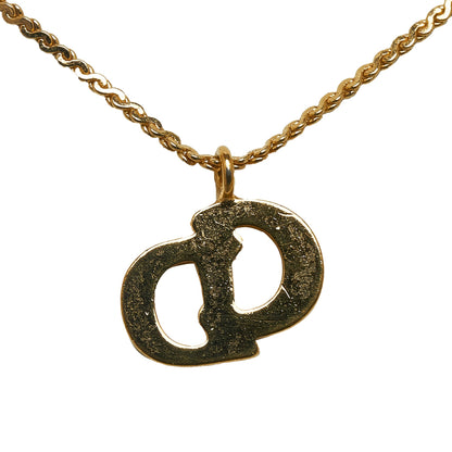 DIOR Logo Pendant Necklace Costume Necklace