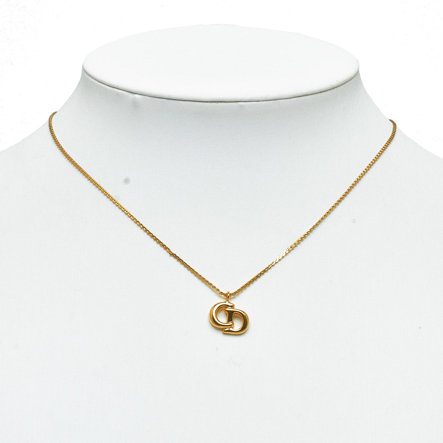 DIOR Logo Pendant Necklace Costume Necklace