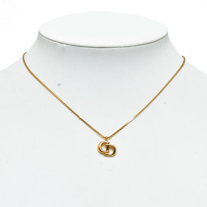 DIOR Logo Pendant Necklace Costume Necklace