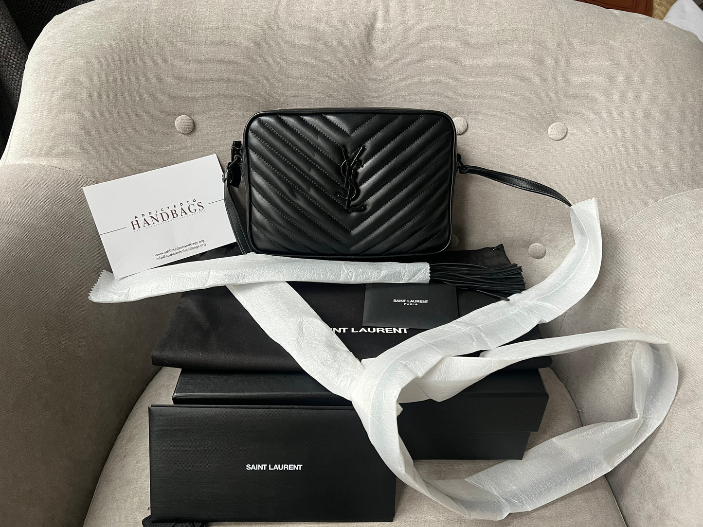 Yves Saint Laurent (YSL) Black Lou Camera Bag