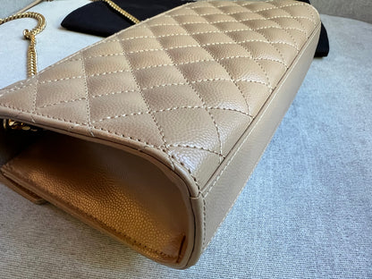 Yves Saint Laurent (YSL) Beige Small Envelope Bag