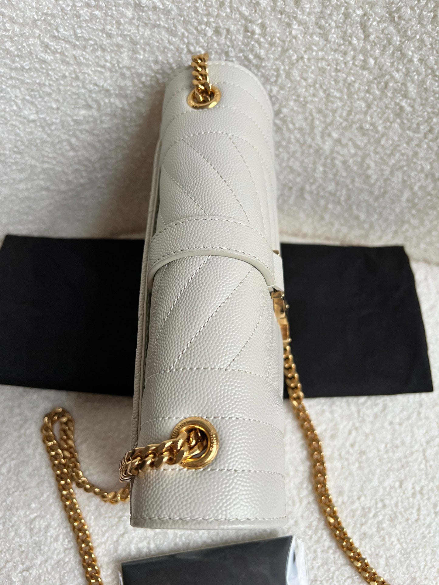 Yves Saint Laurent (YSL) Blanc Vintage Small Envelope Bag