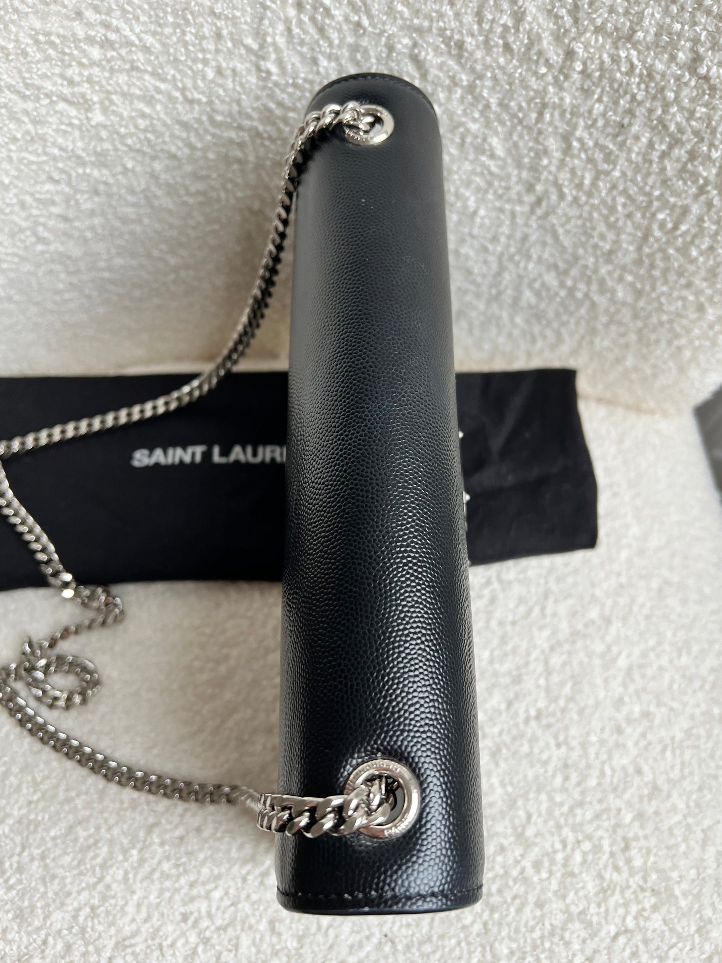 Yves Saint Laurent (YSL) Black Medium Kate with Silver Hardware