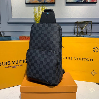 Louis Vuitton Avenue Sling Bag 32cm Damier Graphite Canvas Spring/Summer