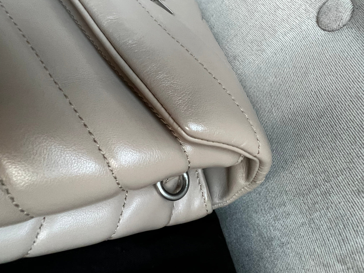 Yves Saint Laurent (YSL) Beige Toy Lou