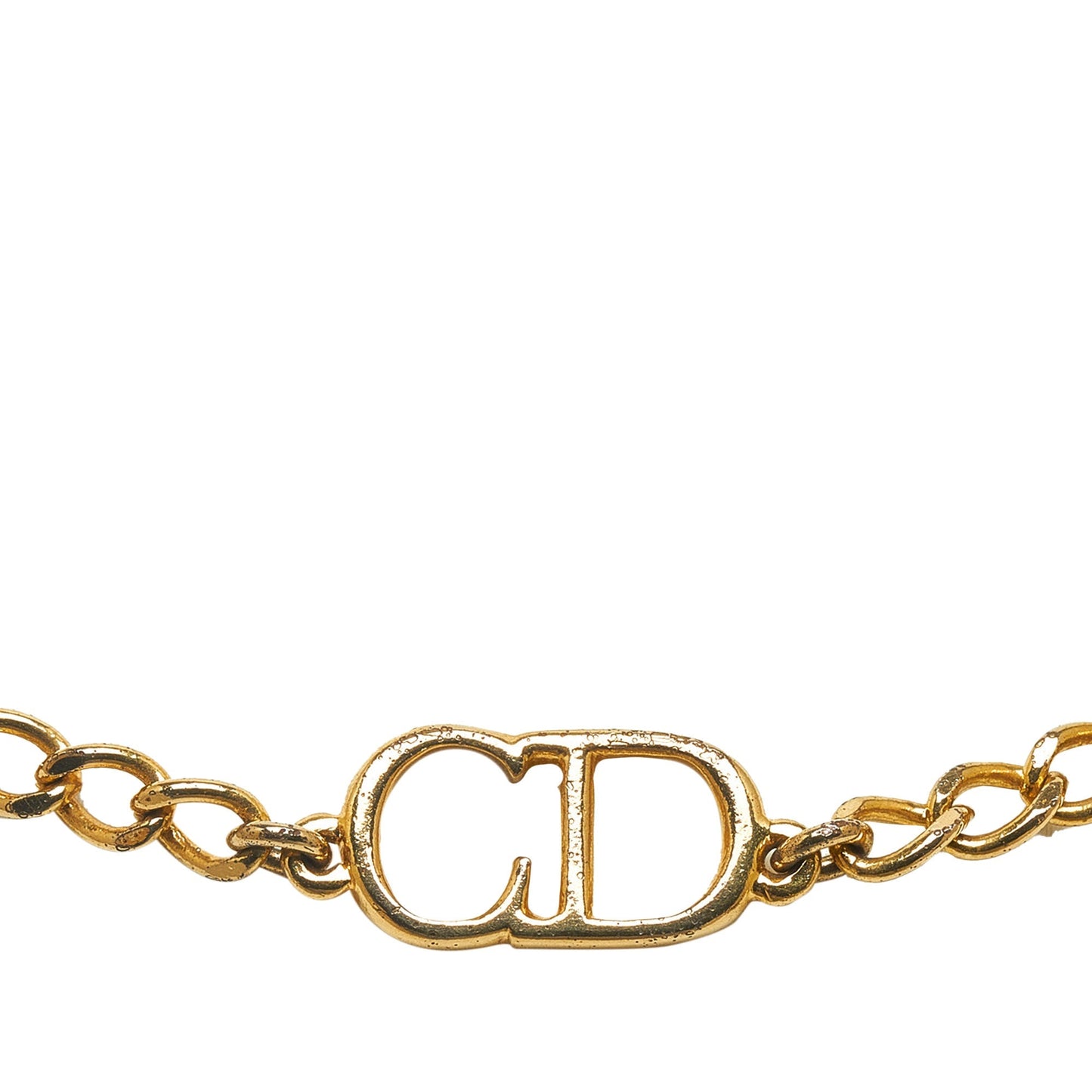 DIOR Logo Pendant Necklace Costume Necklace