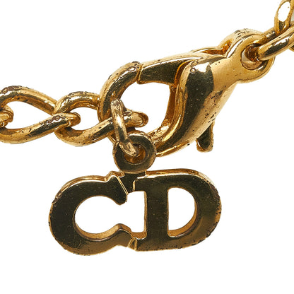 DIOR Logo Pendant Necklace Costume Necklace