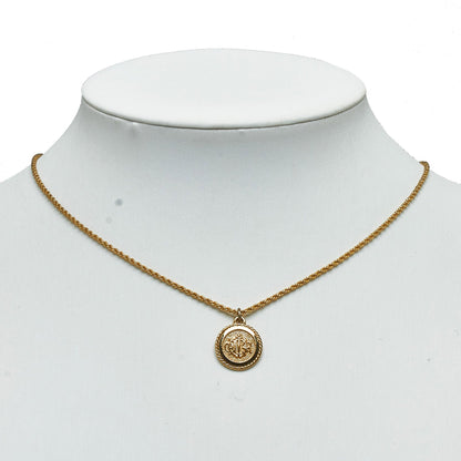 DIOR Gold-Tone Pendant Necklace Costume Necklace