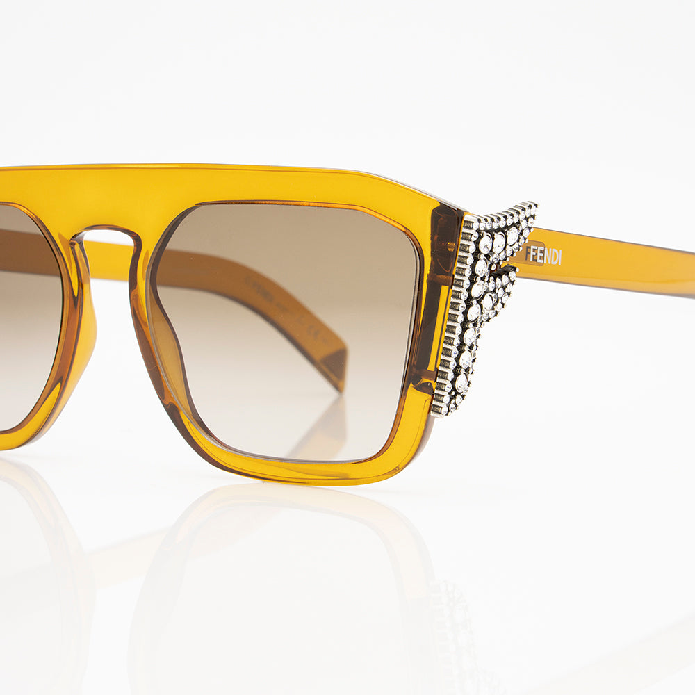 Fendi Crystal Square Sunglasses