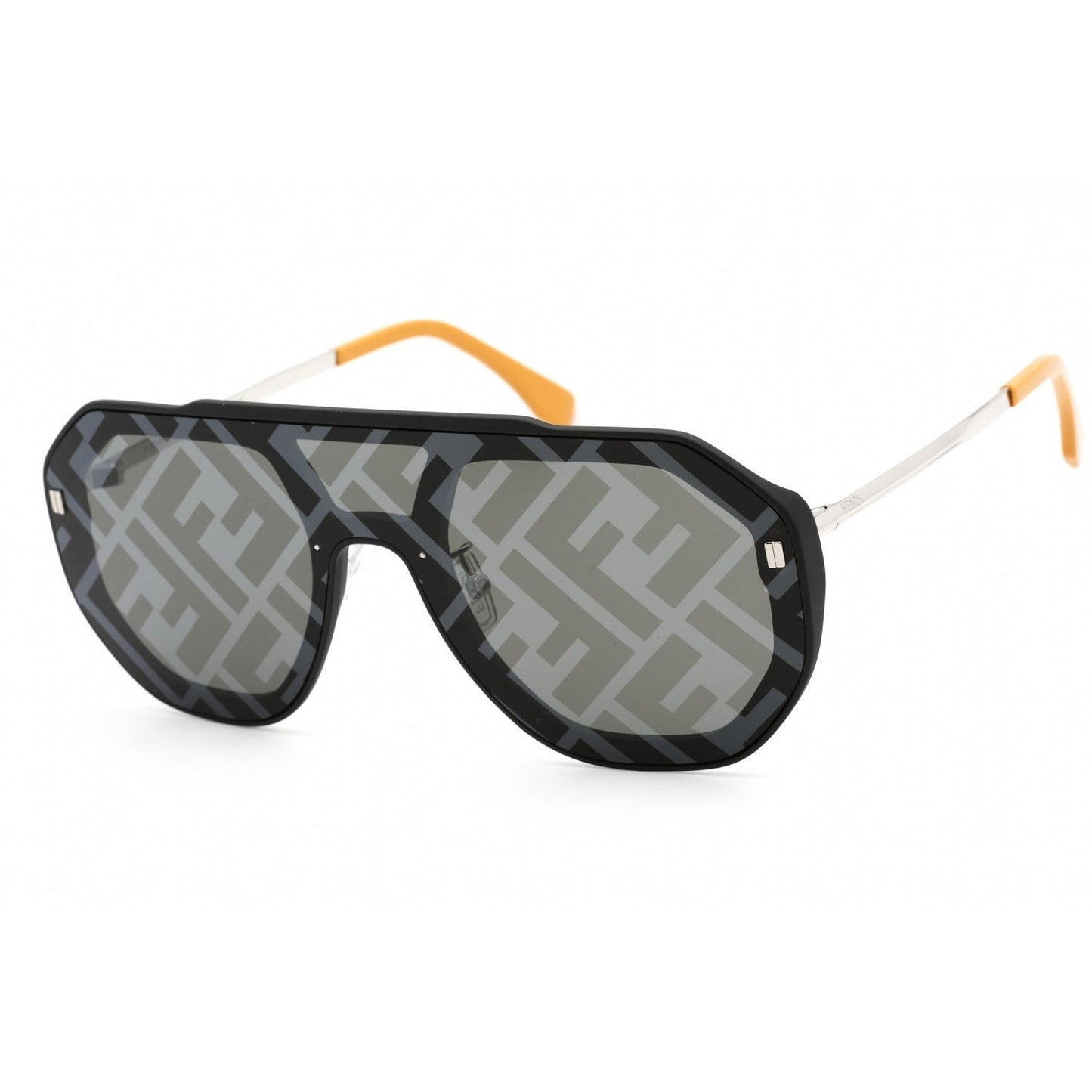 Fendi FE40006U Sunglasses Matte Black / Silver-Décor Mirror-AmbrogioShoes