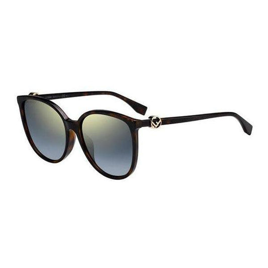 Fendi Ff 0310/F/S Sunglasses Dark Havana (FQ) / Gray sf gold sp (S) Women's