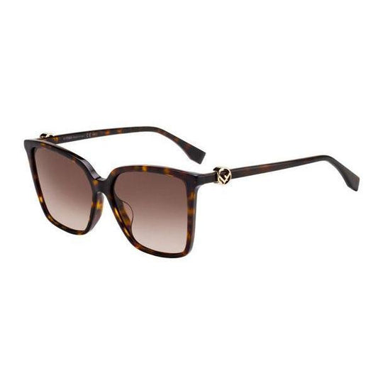 Fendi Ff 0330/F/S Sunglasses Dark Havana (HA) / Brown Gradient (S) Women's