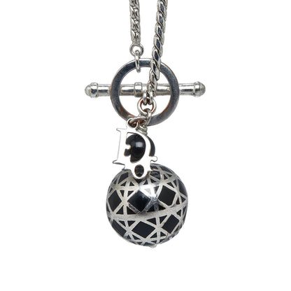 DIOR Cannage Ball Clover Pendant Necklace Costume Necklace