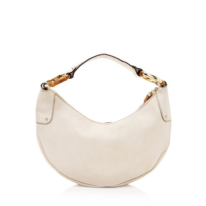 Gucci Leather Bamboo Ring Hobo