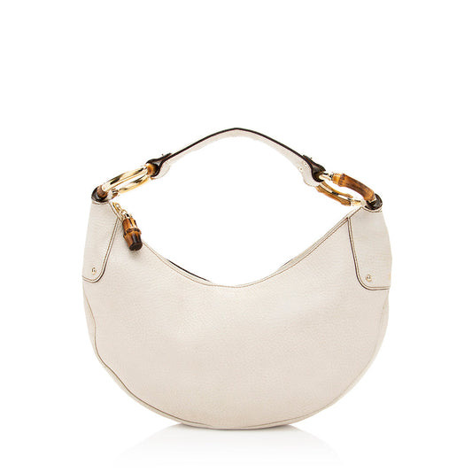 Gucci Leather Bamboo Ring Hobo