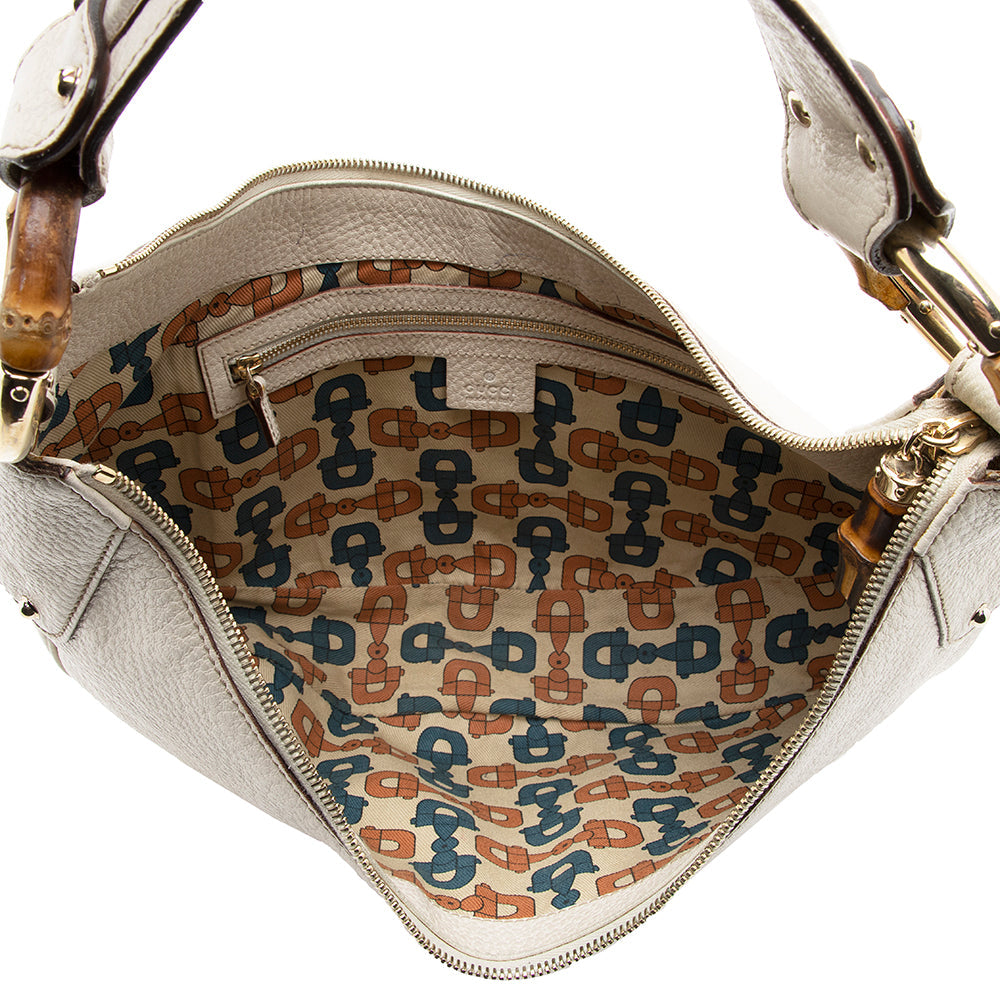 Gucci Leather Bamboo Ring Hobo