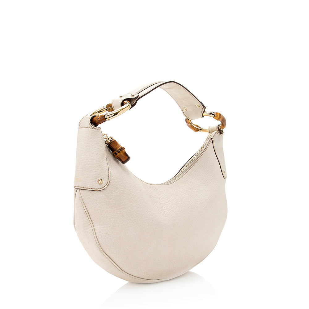 Gucci Leather Bamboo Ring Hobo