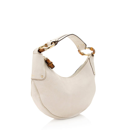 Gucci Leather Bamboo Ring Hobo