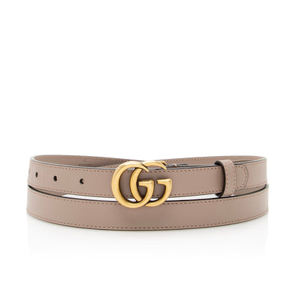 Gucci Leather GG Marmont Slim Belt - Size 44 / 110