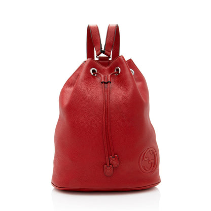 Gucci Leather Soho Drawstring Backpack